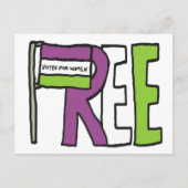 Suffragette vlag briefkaart (Voorkant)