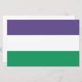 Suffragette vlag briefpapier (Voorkant / Achterkant)