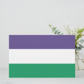 Suffragette vlag briefpapier (Staand voorkant)