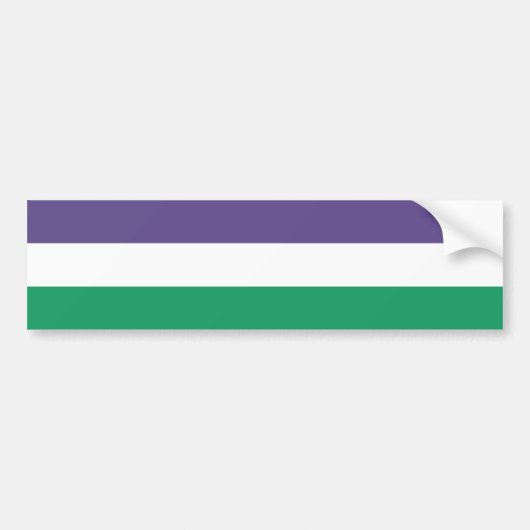 Suffragette vlag bumpersticker (Voorkant)