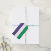 Suffragette vlag cadeaulabel (Met Touw)