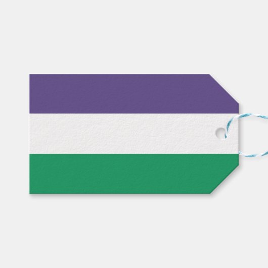 Suffragette vlag cadeaulabel (Voorkant (Horizontaal))