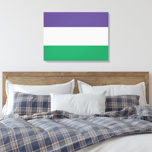 Suffragette vlag canvas afdruk (Insitu (Slaapkamer))