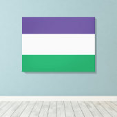 Suffragette vlag canvas afdruk (Insitu (Houten vloer))