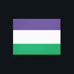 Suffragette vlag canvas afdruk<br><div class="desc">Dit ontwerp kenmerkt zich door de vlag van de suffragette beweging die in de twintigste eeuw heeft gestreden voor het stemrecht bij openbare verkiezingen, bekend als het stemrecht voor vrouwen. De term "suffragette" werd voor het eerst gebruikt om de beweging te belemmeren, maar de betrokken vrouwen hebben de nieuwe naam...</div>
