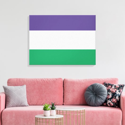 Suffragette vlag canvas afdruk (Insitu (Woonkamer))