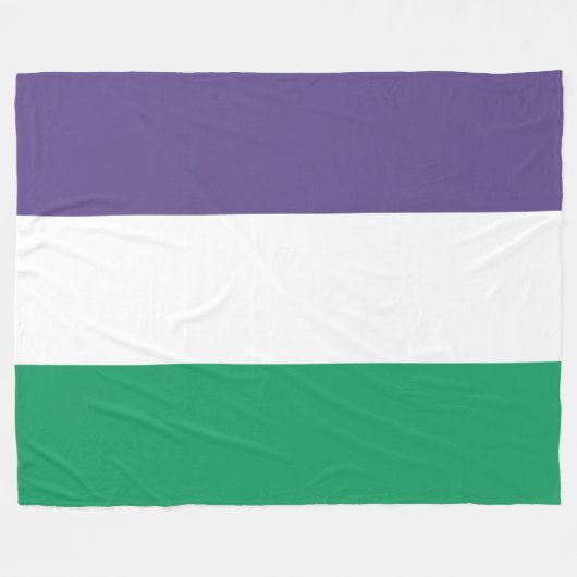 Suffragette vlag fleece deken (Voorkant (Horizontaal))