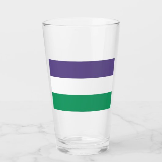 Suffragette vlag glas (Voorkant)