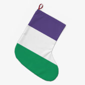 Suffragette vlag grote kerstsok (Voorkant (Hangend))