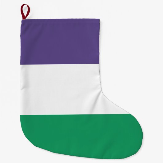 Suffragette vlag grote kerstsok (Voorkant)