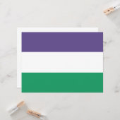 Suffragette vlag kaart (Voorkant / Achterkant in situ)