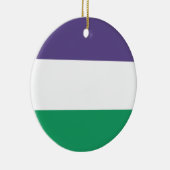 Suffragette vlag keramisch ornament (Rechts)
