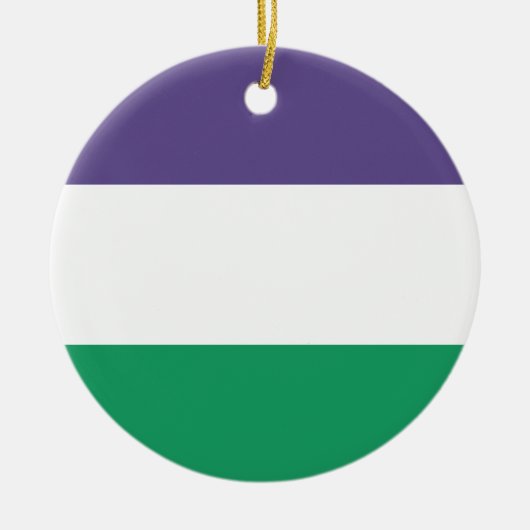 Suffragette vlag keramisch ornament (Voorkant)