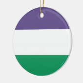 Suffragette vlag keramisch ornament (Links)