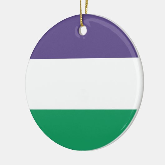 Suffragette vlag keramisch ornament (Links)