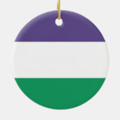 Suffragette vlag keramisch ornament (Achterkant)