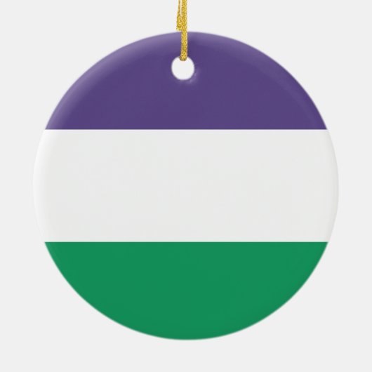 Suffragette vlag keramisch ornament (Achterkant)
