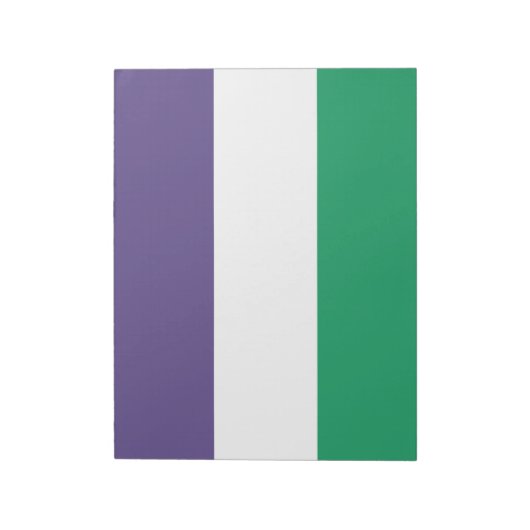 Suffragette vlag notitieblok (Linkerzijde)