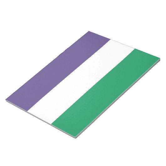 Suffragette vlag notitieblok (Schuin)