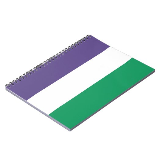 Suffragette vlag notitieboek (Linkerzijde)