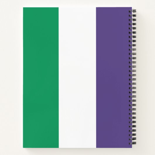 Suffragette vlag notitieboek (Achterkant)