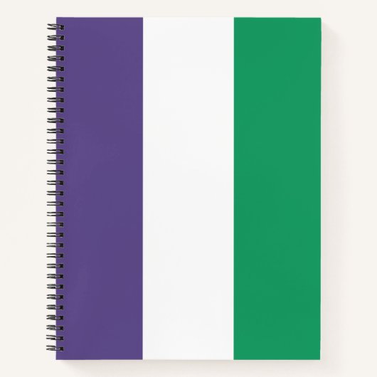 Suffragette vlag notitieboek (Voorkant)