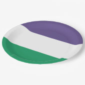 Suffragette vlag papieren bordje (Gekanteld)