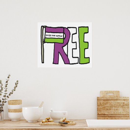Suffragette vlag poster (Keuken)