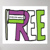 Suffragette vlag poster (Voorkant)