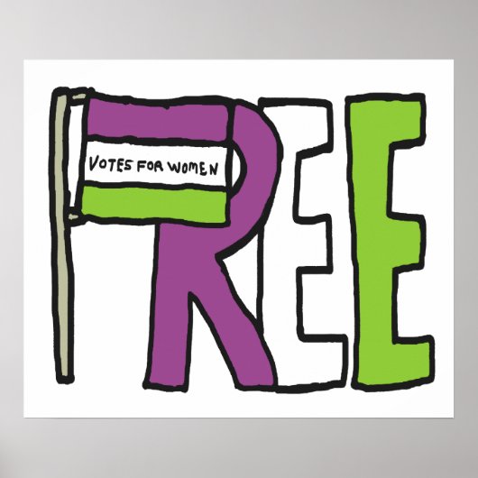 Suffragette vlag poster (Voorkant)