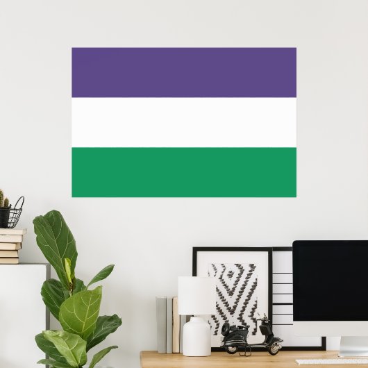Suffragette vlag poster (Thuiskantoor)