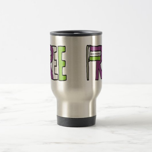 Suffragette vlag reisbeker (Center)