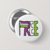 Suffragette vlag ronde button 5,7 cm (Voorkant /achterkant)