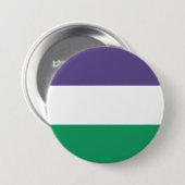 Suffragette vlag ronde button 7,6 cm (Voorkant /achterkant)