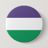 Suffragette vlag ronde button 7,6 cm (Voorkant)