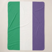 Suffragette vlag sherpa deken (Voorkant)