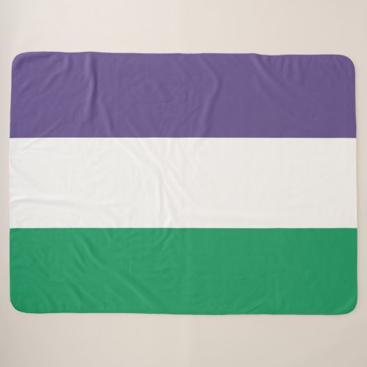 Suffragette vlag sherpa deken (Voorkant (horizontaal))