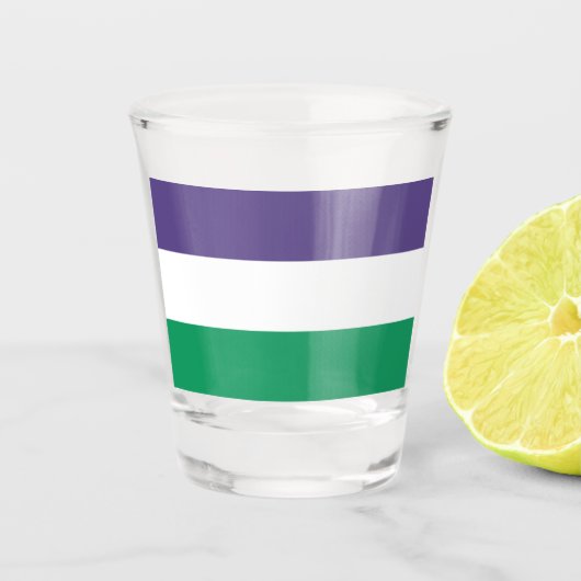 Suffragette vlag shot glas (Voorkant)