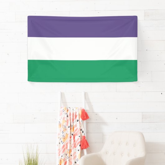 Suffragette vlag spandoek (Insitu)