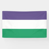 Suffragette vlag spandoek (Horizontaal)