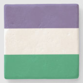 Suffragette vlag stenen onderzetter (Voorkant)