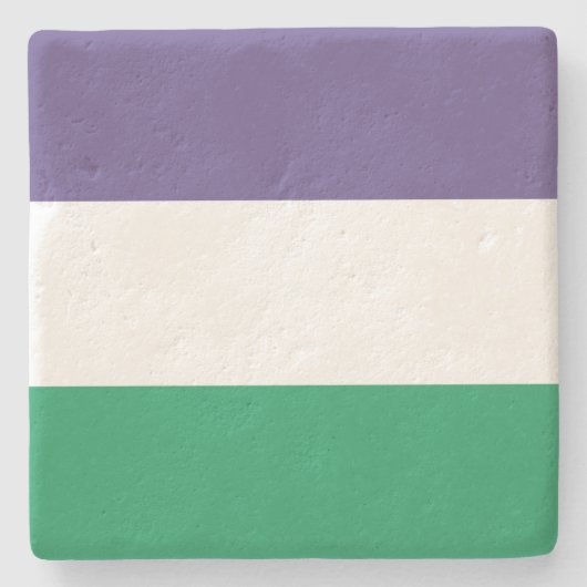 Suffragette vlag stenen onderzetter (Voorkant)