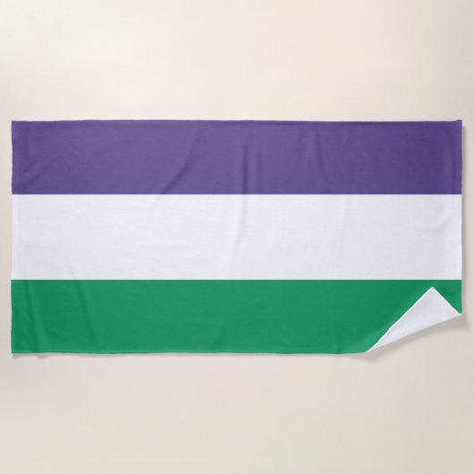Suffragette vlag strandlaken (Voorkant)