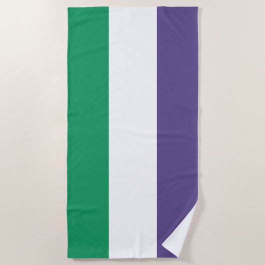 Suffragette vlag strandlaken (Voorkant)