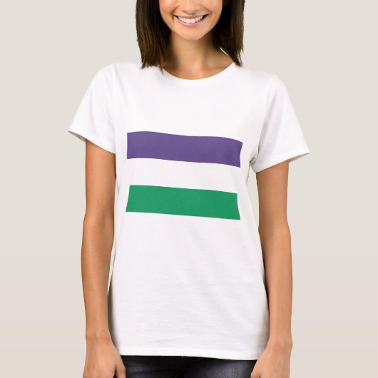 Suffragette vlag t-shirt (Voorkant)