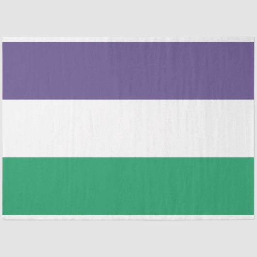 Suffragette vlag tissuepapier (Voorkant)