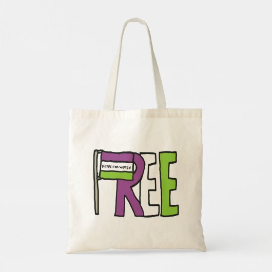 Suffragette vlag tote bag (Achterkant)