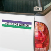 Suffragette vlaggetemperatuurstemmers voor vrouwen bumpersticker (Op Truck)