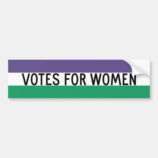 Suffragette vlaggetemperatuurstemmers voor vrouwen bumpersticker (Voorkant)