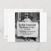 Suffragette voor Alice Paul, 1917 Briefkaart (Voorkant / Achterkant)